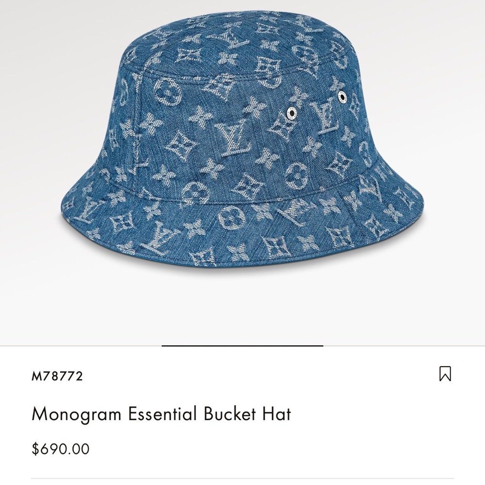 Denim Louis Vuitton Bucket Hat